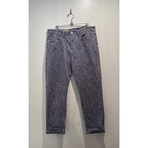Anthropologie Pilcro Size 30 The Slim Boyfriend Jeans Vintage Floral Print Boho - Picture 1 of 10